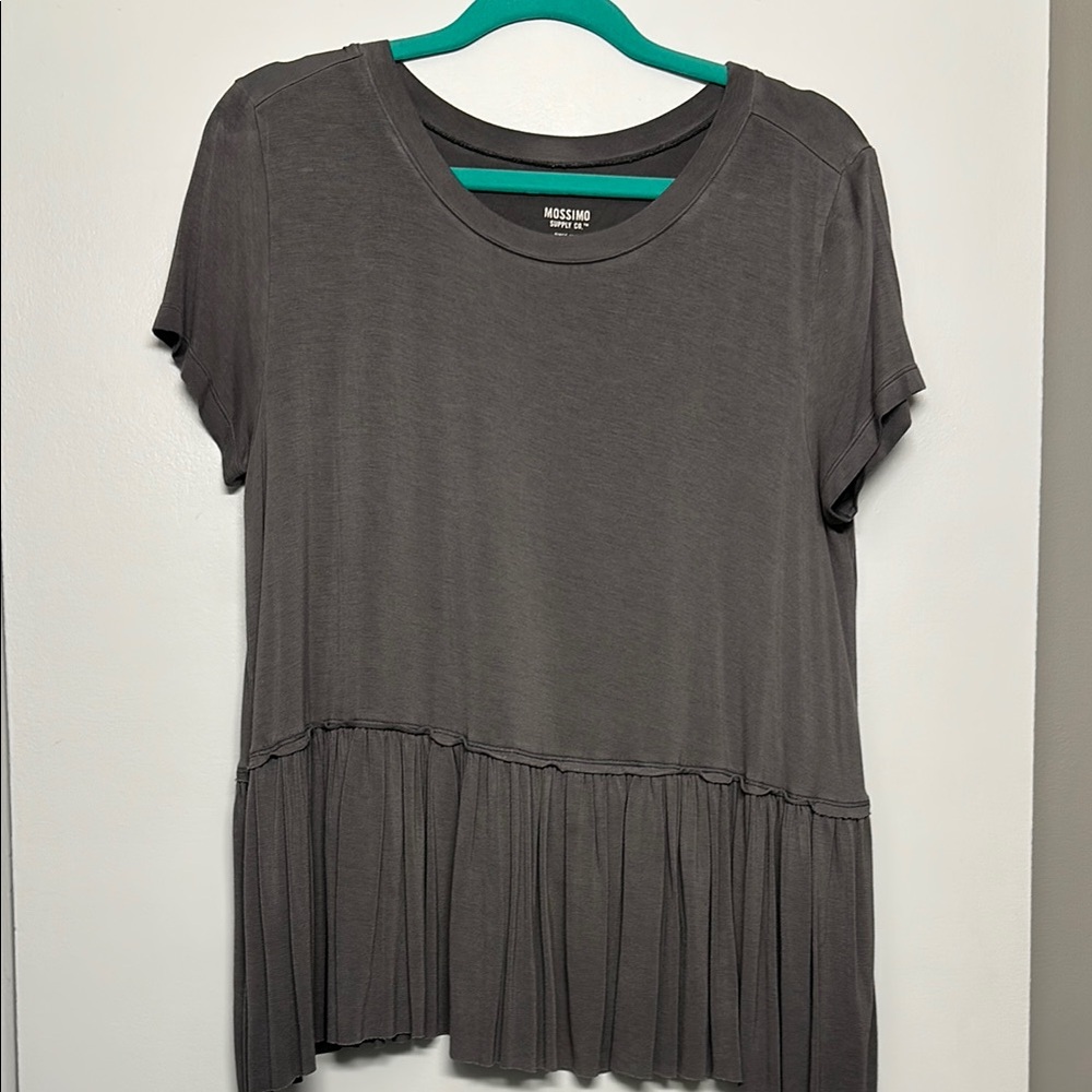 Mossimo Supply Co. Women's Gray Pleated Top